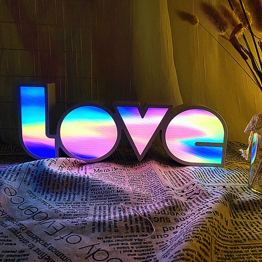 Skorter | Modern Art Deco waterproof PS LOVE letters LED table lamp for the bedroom