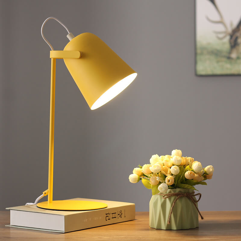 Skorter | Nordic Macaron Color Creative Iron Bucket Design Light Table Lamp