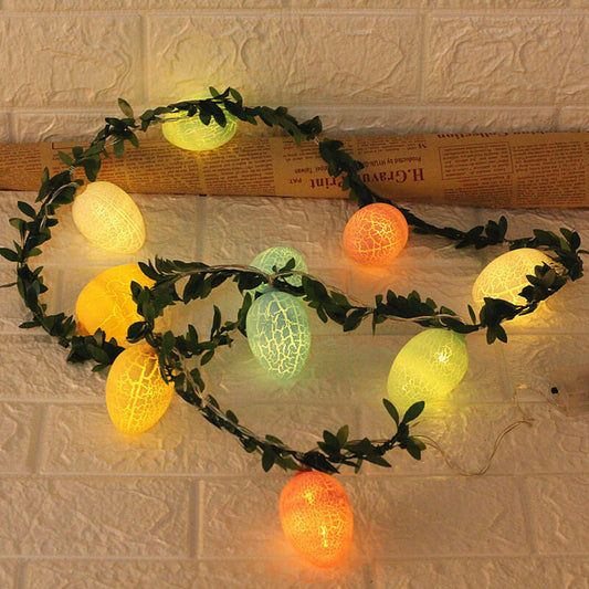 Skorter | Easter broken egg rattan string LED decorative light string