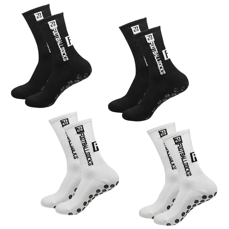 Skorter | 4 pairs of soccer socks sports grip rubber non-slip socks