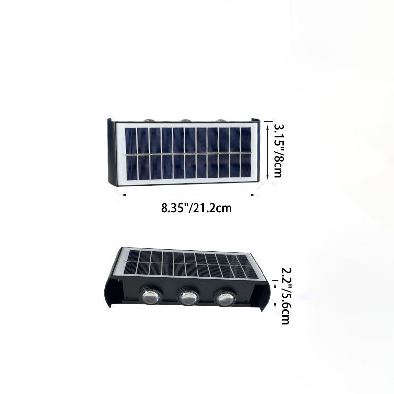 Skorter | Modern Simplicity Solar Waterproof Rectangular ABS PMMA LED Wall Light Lamp For Outdoor Patio