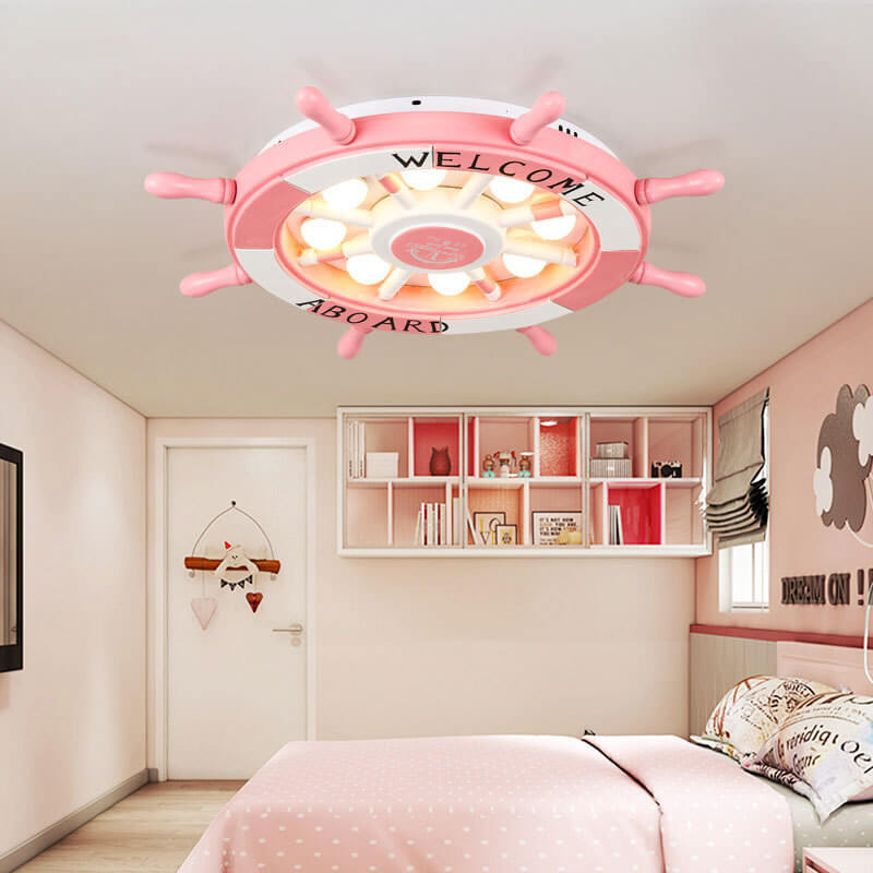 Skorter | NautiGlow Children's Room LED Ceiling Lamp | Sailboat Design | Cartoon Style | Ambient Lighting