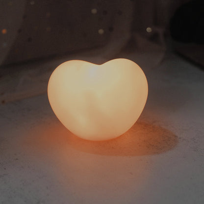 Skorter | LuvSphere Silicone LED Night Light | Heart-Shaped Design | Table Lamp | Warm Mood Light | Decorative