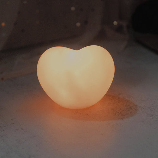 Skorter | LuvSphere Silicone LED Night Light | Heart-Shaped Design | Table Lamp | Warm Mood Light | Decorative