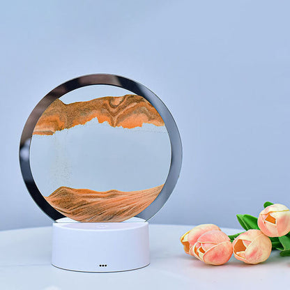Skorter | Creative Round Hourglass Quicksand 3D LED Night Light Table Lamp