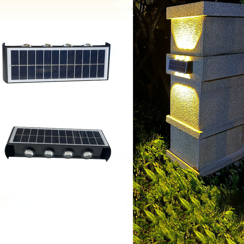 Skorter | Modern Simplicity Solar Waterproof Rectangular ABS PMMA LED Wall Light Lamp For Outdoor Patio