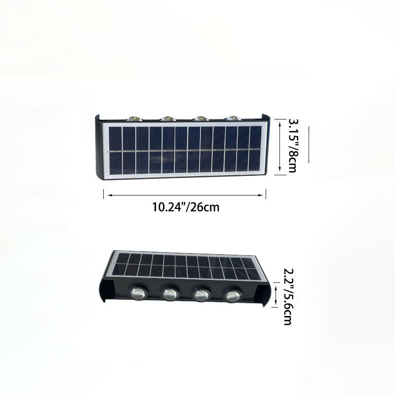 Skorter | Modern Simplicity Solar Waterproof Rectangular ABS PMMA LED Wall Light Lamp For Outdoor Patio