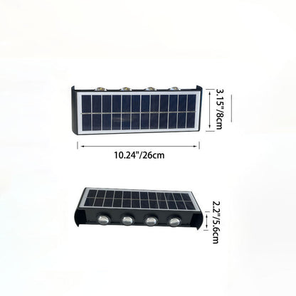 Skorter | Modern Simplicity Solar Waterproof Rectangular ABS PMMA LED Wall Light Lamp For Outdoor Patio