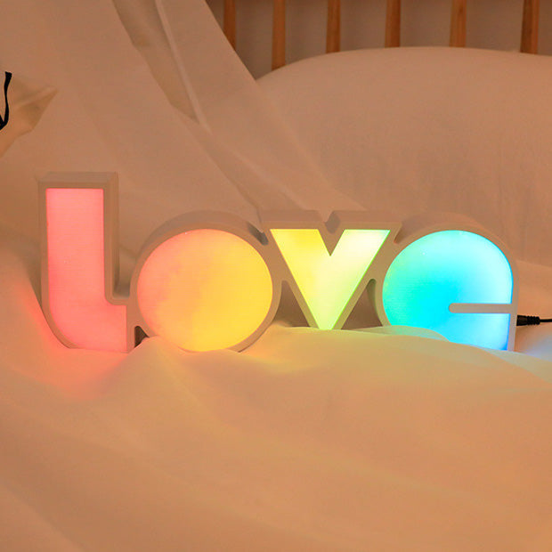 Skorter | Modern Art Deco waterproof PS LOVE letters LED table lamp for the bedroom