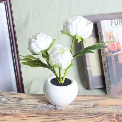 Skorter | Modern Creative Simulation Tulip Peony LED Night Light Table Lamp