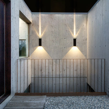 Skorter | LED Waterproof Outdoor Wall Sconce | Modern Rectangular Design. Energy-Efficient 600-1000 Lumens for Patios & Gardens