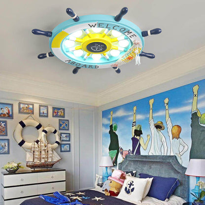 Skorter | NautiGlow Children's Room LED Ceiling Lamp | Sailboat Design | Cartoon Style | Ambient Lighting