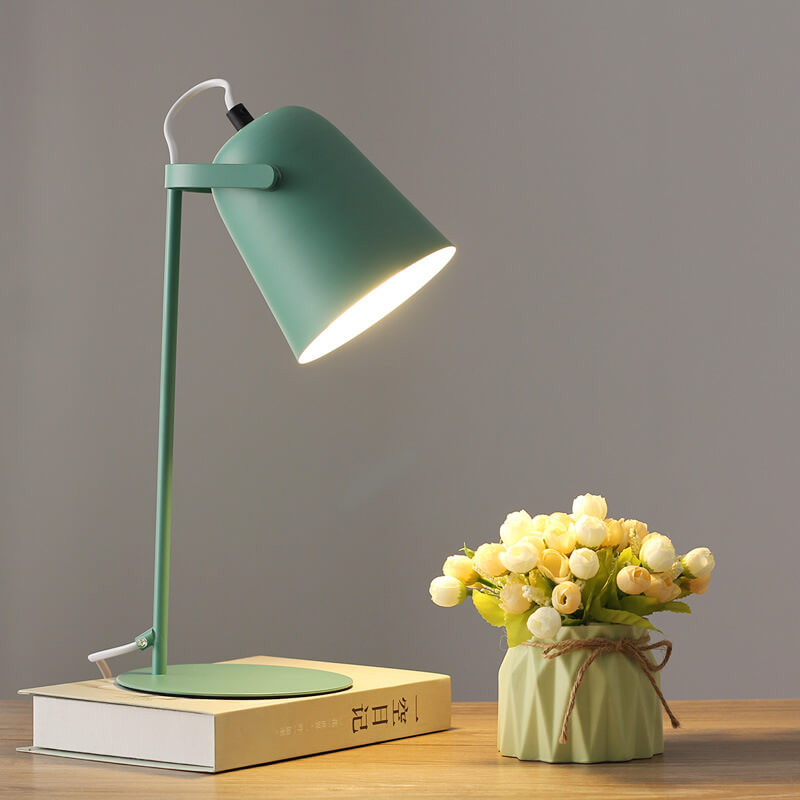 Skorter | Nordic Macaron Color Creative Iron Bucket Design Light Table Lamp