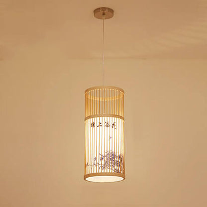 Skorter | Bambora Zen Pendant Light | Handwoven Bamboo Lantern | Japanese Design | Natural Elegance