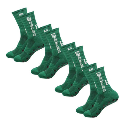 Skorter | 4 pairs of soccer socks sports grip rubber non-slip socks