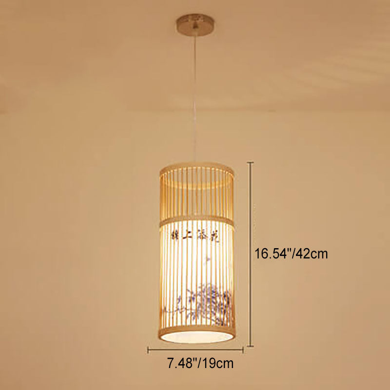 Skorter | Bambora Zen Pendant Light | Handwoven Bamboo Lantern | Japanese Design | Natural Elegance