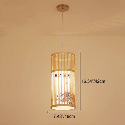 Skorter | Bambora Zen Pendant Light | Handwoven Bamboo Lantern | Japanese Design | Natural Elegance