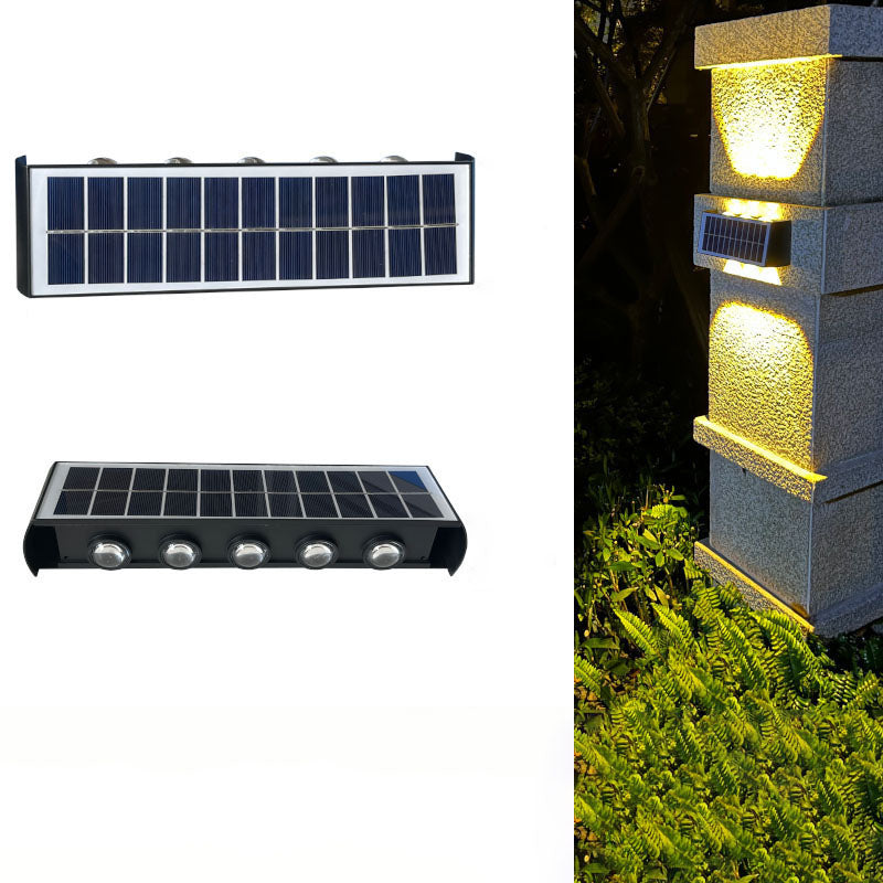 Skorter | Modern Simplicity Solar Waterproof Rectangular ABS PMMA LED Wall Light Lamp For Outdoor Patio