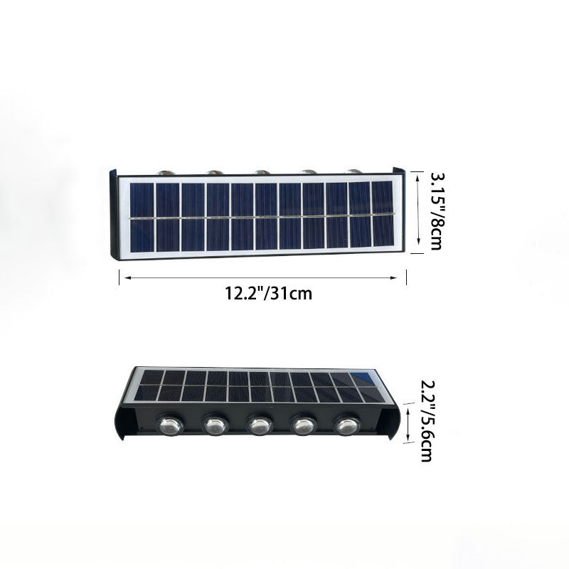 Skorter | Modern Simplicity Solar Waterproof Rectangular ABS PMMA LED Wall Light Lamp For Outdoor Patio