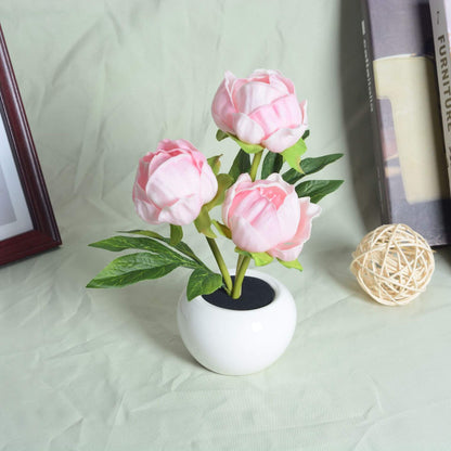 Skorter | Modern Creative Simulation Tulip Peony LED Night Light Table Lamp