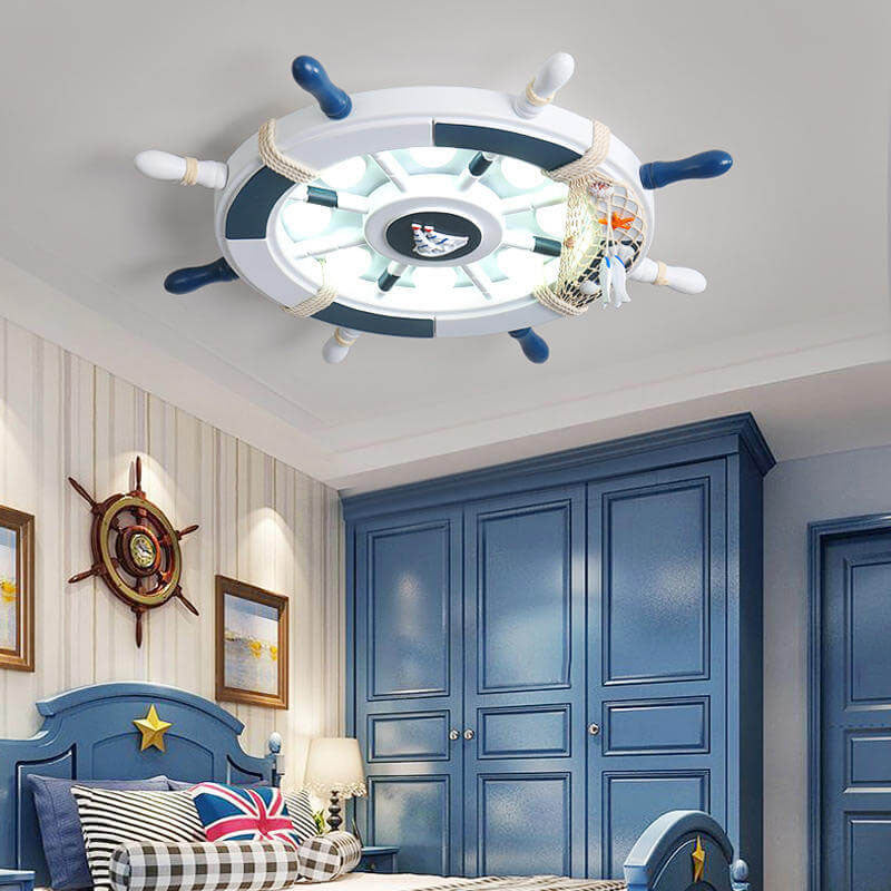 Skorter | NautiGlow Children's Room LED Ceiling Lamp | Sailboat Design | Cartoon Style | Ambient Lighting