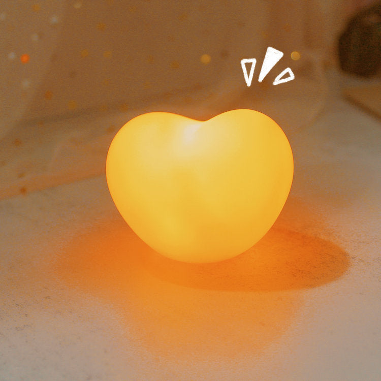 Skorter | LuvSphere Silicone LED Night Light | Heart-Shaped Design | Table Lamp | Warm Mood Light | Decorative