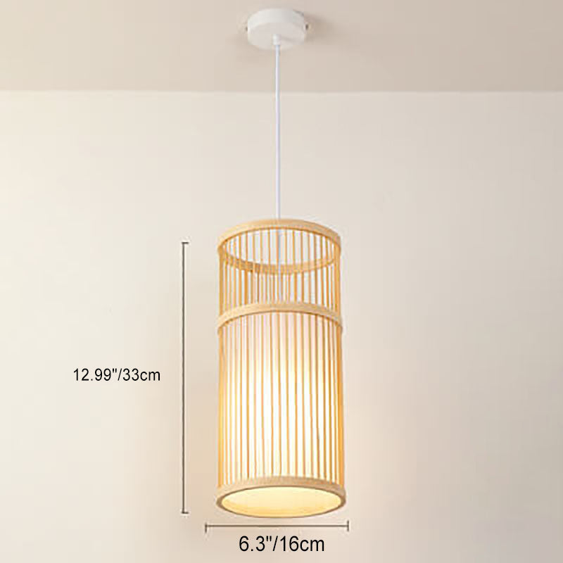 Skorter | Bambora Zen Pendant Light | Handwoven Bamboo Lantern | Japanese Design | Natural Elegance