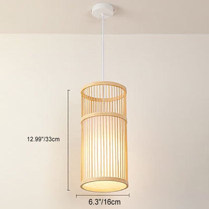 Skorter | Bambora Zen Pendant Light | Handwoven Bamboo Lantern | Japanese Design | Natural Elegance