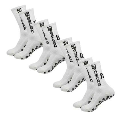 Skorter | 4 pairs of soccer socks sports grip rubber non-slip socks