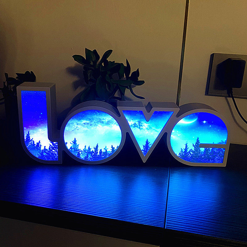 Skorter | Modern Art Deco waterproof PS LOVE letters LED table lamp for the bedroom