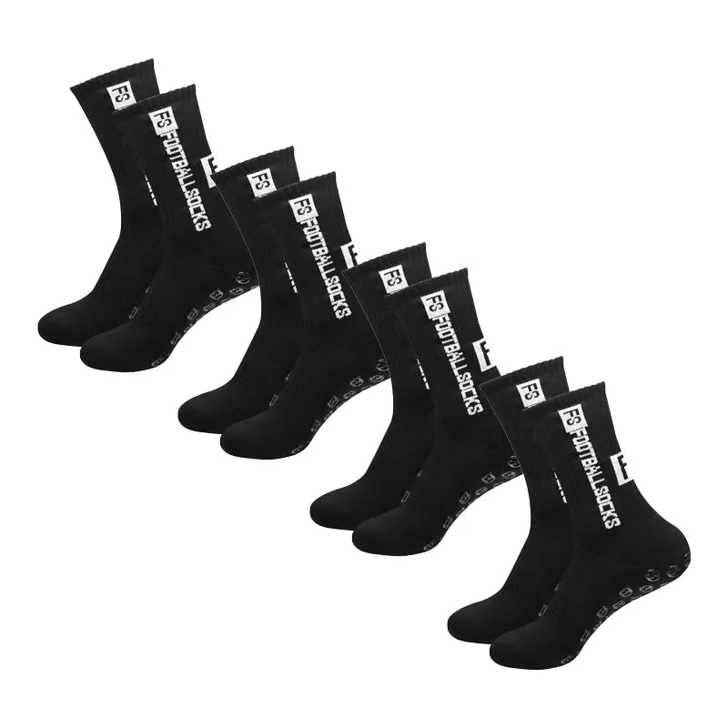 Skorter | 4 pairs of soccer socks sports grip rubber non-slip socks
