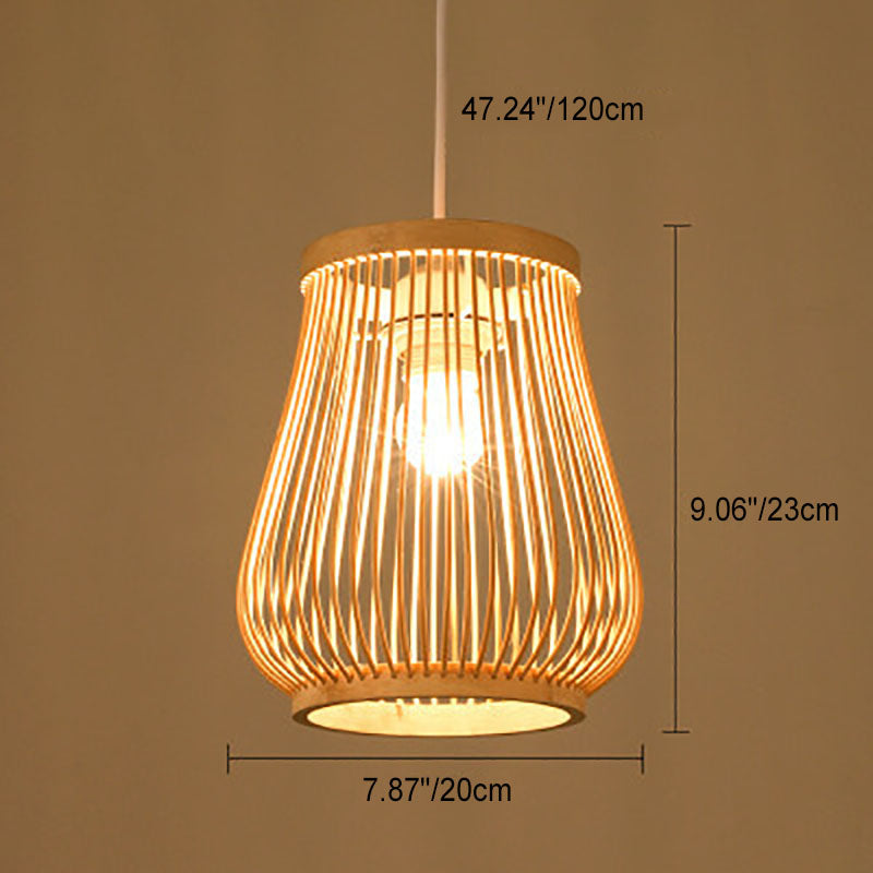 Skorter | Bambora Zen Pendant Light | Handwoven Bamboo Lantern | Japanese Design | Natural Elegance