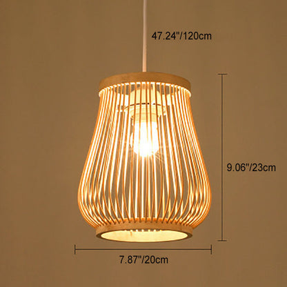 Skorter | Bambora Zen Pendant Light | Handwoven Bamboo Lantern | Japanese Design | Natural Elegance
