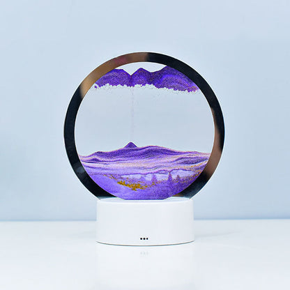Skorter | Creative Round Hourglass Quicksand 3D LED Night Light Table Lamp