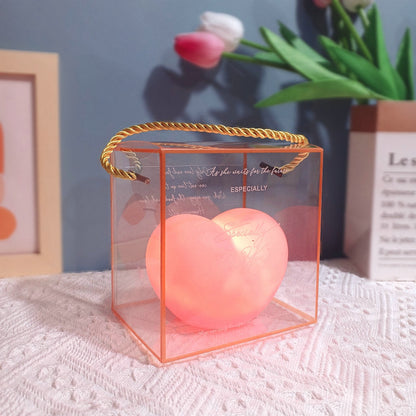 Skorter | LuvSphere Silicone LED Night Light | Heart-Shaped Design | Table Lamp | Warm Mood Light | Decorative