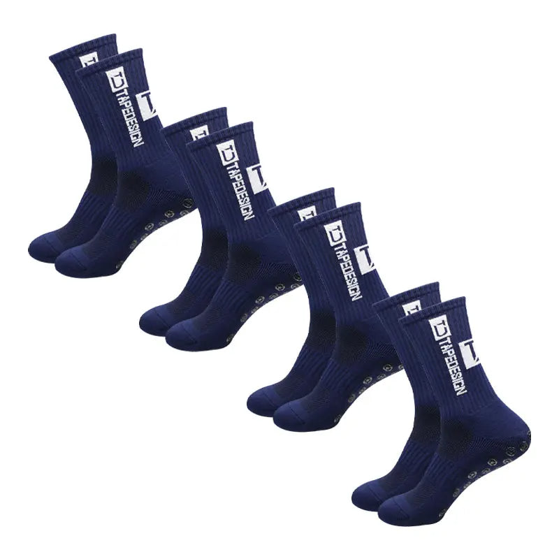 Skorter | 4 pairs of soccer socks sports grip rubber non-slip socks