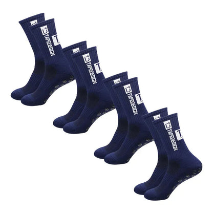 Skorter | 4 pairs of soccer socks sports grip rubber non-slip socks
