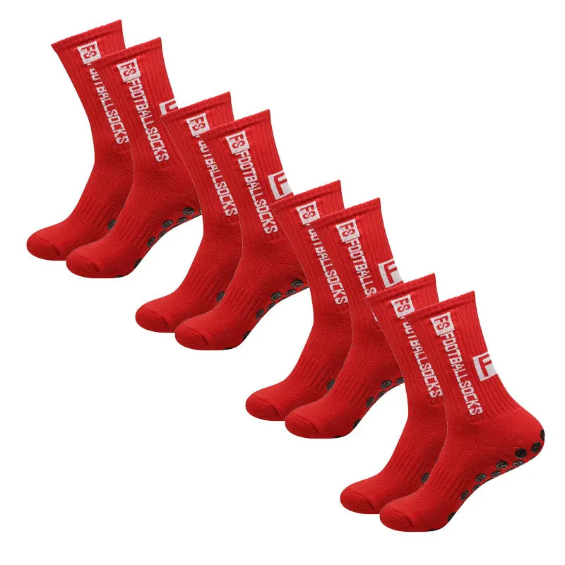 Skorter | 4 pairs of soccer socks sports grip rubber non-slip socks