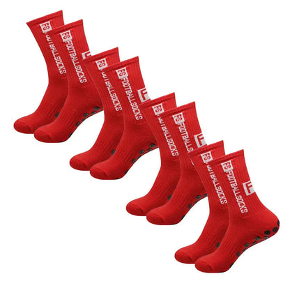 Skorter | 4 pairs of soccer socks sports grip rubber non-slip socks