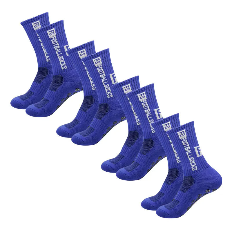 Skorter | 4 pairs of soccer socks sports grip rubber non-slip socks
