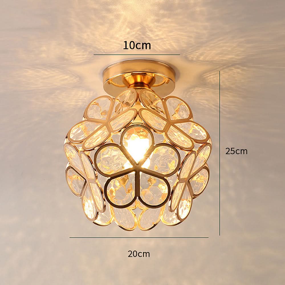 Skorter | Flowers Style Glass Hallway Ceiling Light