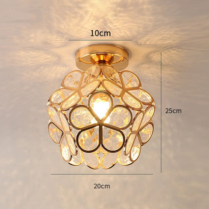 Skorter | Flowers Style Glass Hallway Ceiling Light
