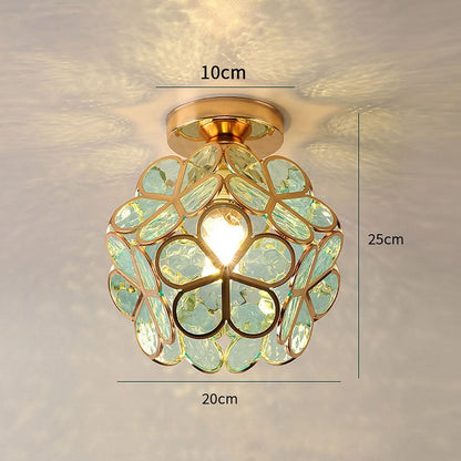 Skorter | Flowers Style Glass Hallway Ceiling Light
