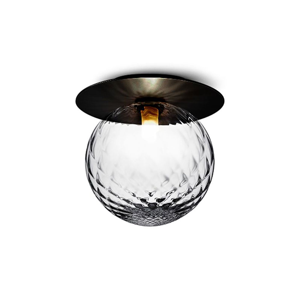 Skorter | Valentina Modern LED Ceiling/Wall Lamp Dining Room Black/Gold Glass