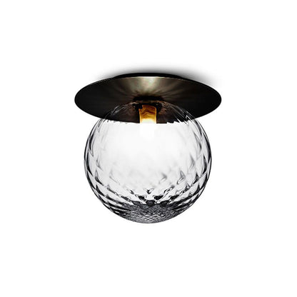 Skorter | Valentina Modern LED Ceiling/Wall Lamp Dining Room Black/Gold Glass