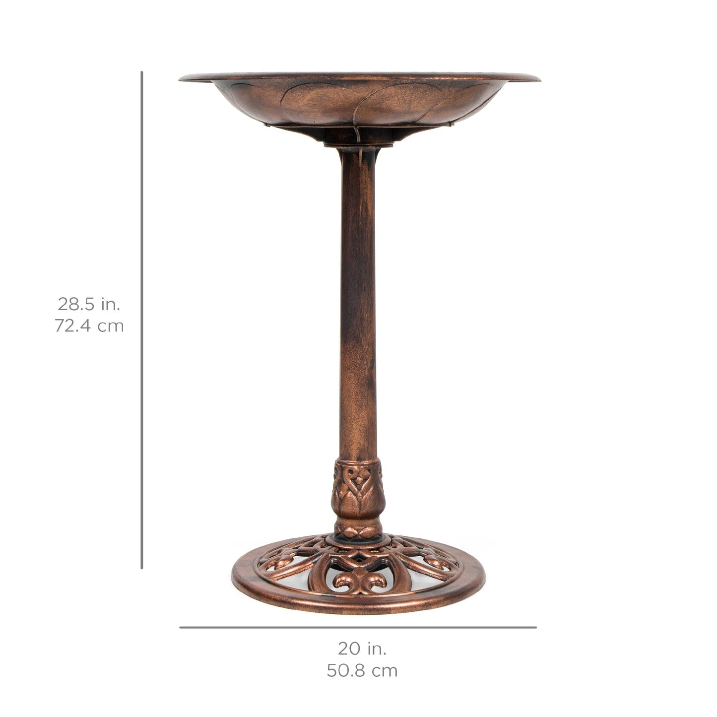 Skorter | Birdbath for the garden with Fleur-de-Lis decoration