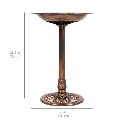 Skorter | Birdbath for the garden with Fleur-de-Lis decoration