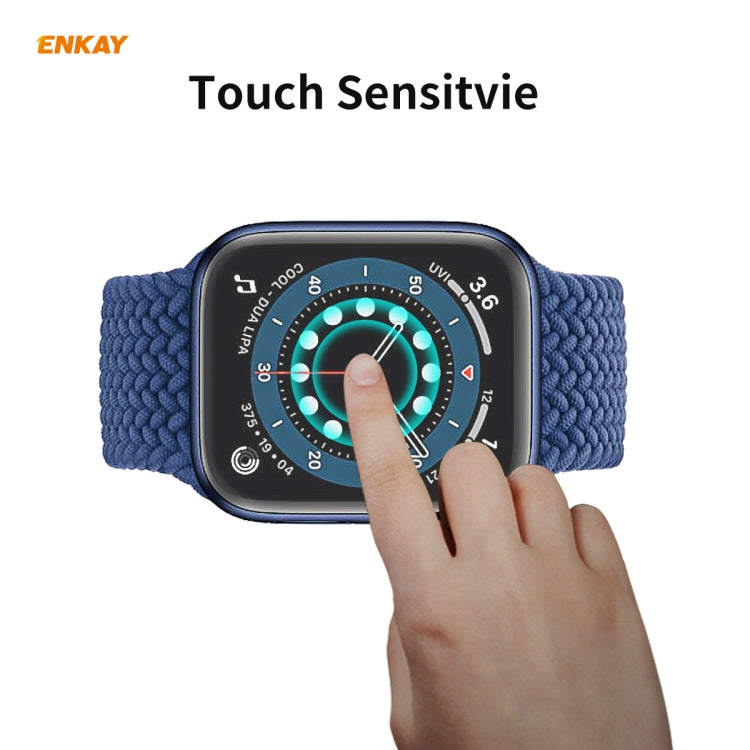 Skorter | 2 PCS for Apple Watch Series 6/5/4/SE 44mm ENKAY Hat-Prince 3D Full Screen PET Curved Hot Bending HD Screen Protector Film (Transparent)