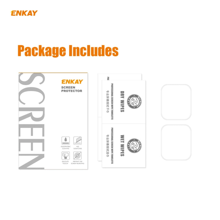 Skorter | 2 PCS for Apple Watch Series 6/5/4/SE 40mm ENKAY Hat-Prince 3D Full Screen PET Curved Hot Bending HD Screen Protector (Transparent)