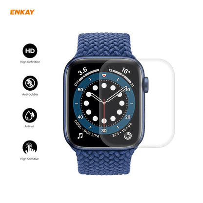 Skorter | 10 PCS for Apple Watch Series 6/5/4/SE 44mm ENKAY Hat-Prince 3D Full Screen PET Curved Hot Bend HD Screen Protector (Transparent)